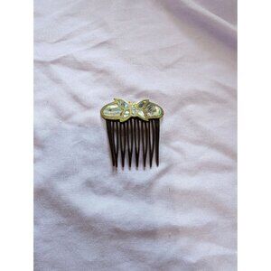 Vintage Butterfly Hair Comb Abalone Shell Inlay Decorative Hair Accessory